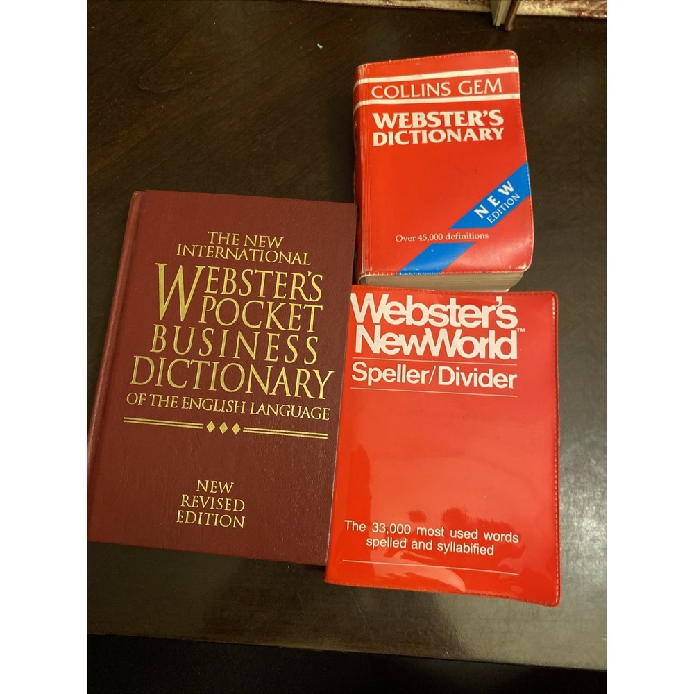 The New International Webster's Pocket Business Dictionary Lot Of 3